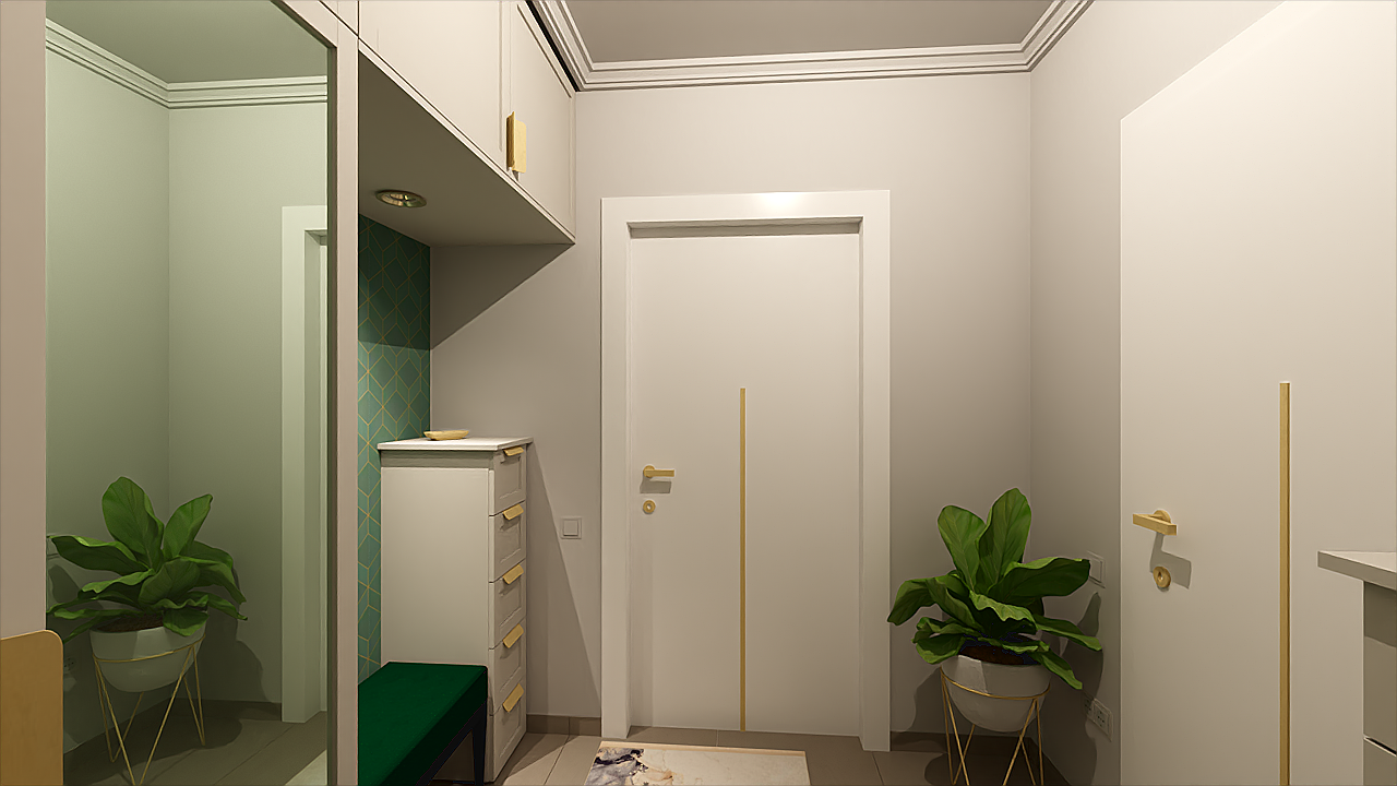 Győrújbarát- családi ház előtér