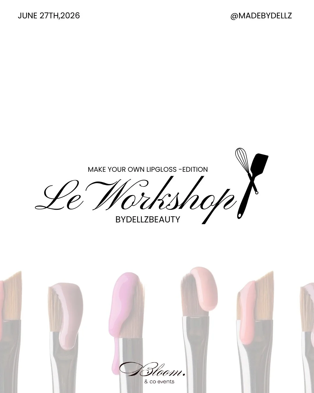 Gloss, Glow &amp; Girls

we&rsquo;re opening the doors to a hands-on lipgloss experience with BYDELLZBEAUTY. Where beauty meets creativity and you get to make something that feels so you.

there are two time sessions available, each with 19 exclusive