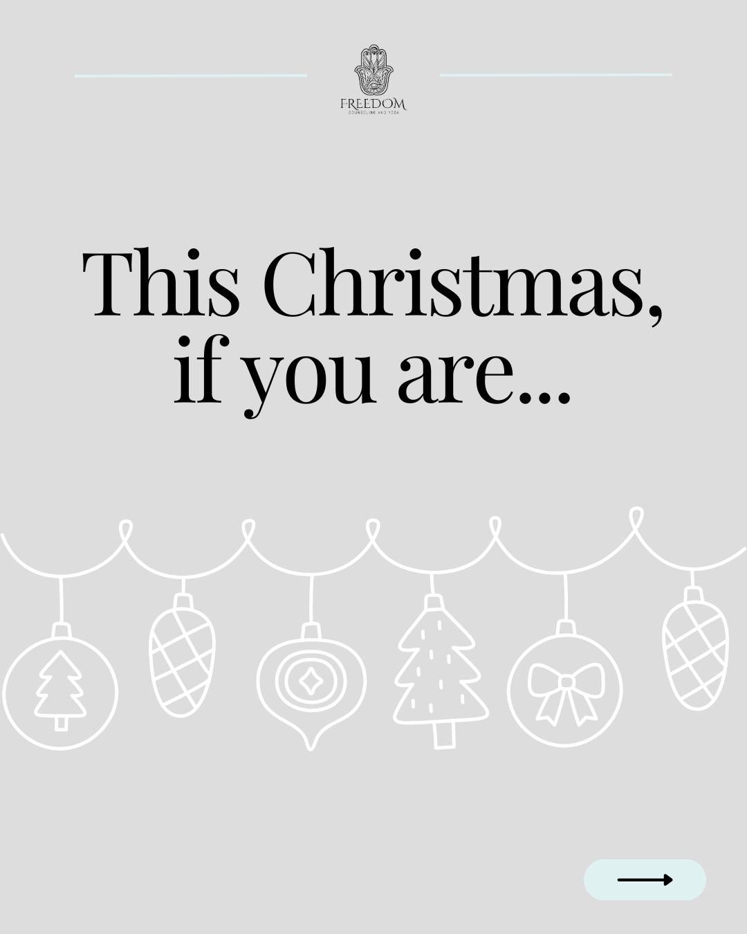 It's no secret that Christmas can be tough for many reasons.

I know it can be hard to reach out, but it&rsquo;s so important to speak up when you need support.

Everyone deserves support - yes, even you!

Follow @emily_cioffi_counseling for more sup