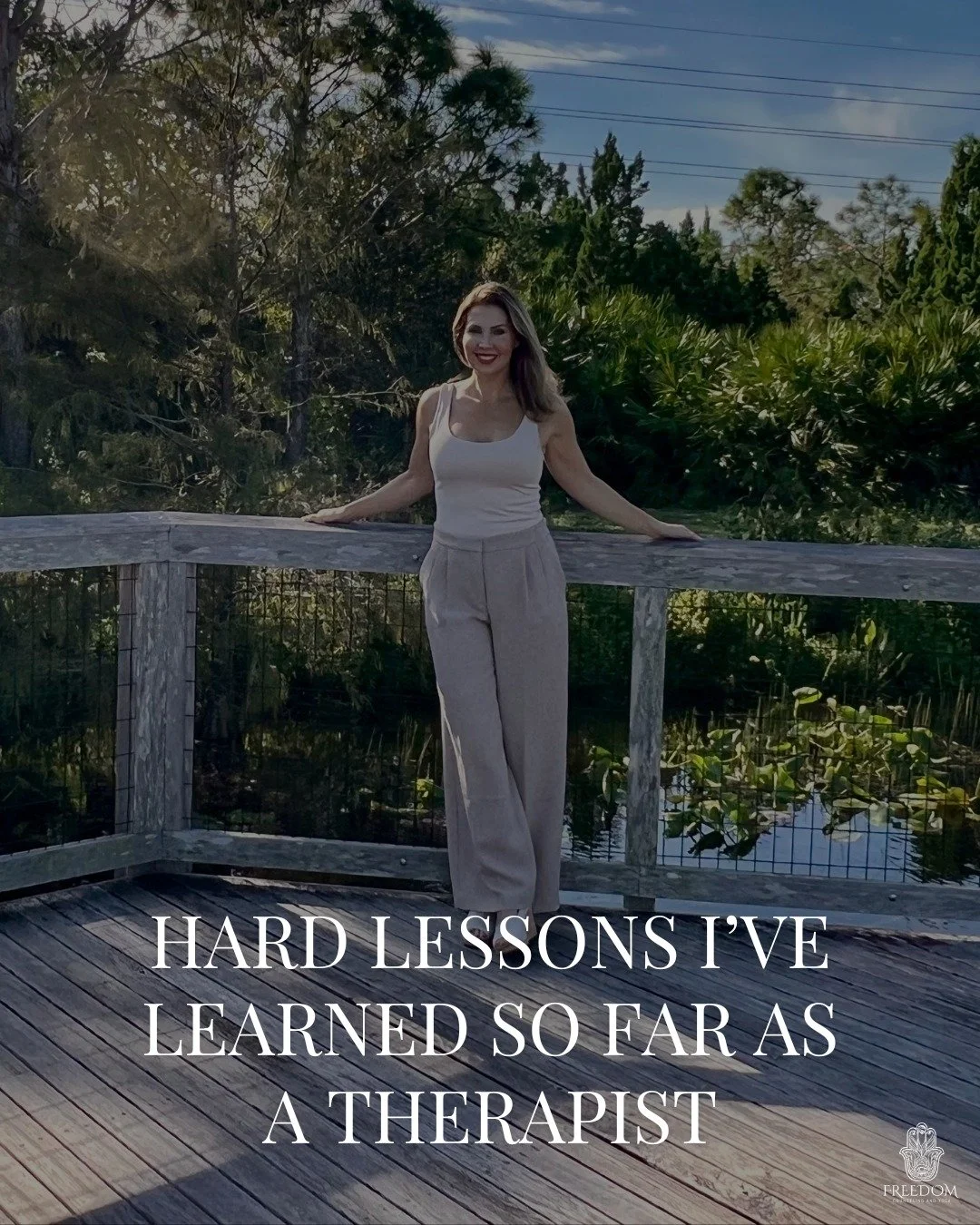 The biggest lesson I&rsquo;ve learned so far?

Therapy is sacred work, but it&rsquo;s still work!

And the more I respect my own limits, the better therapist I become.

Growth doesn&rsquo;t always feel expansive.

Sometimes it feels like pruning.

So