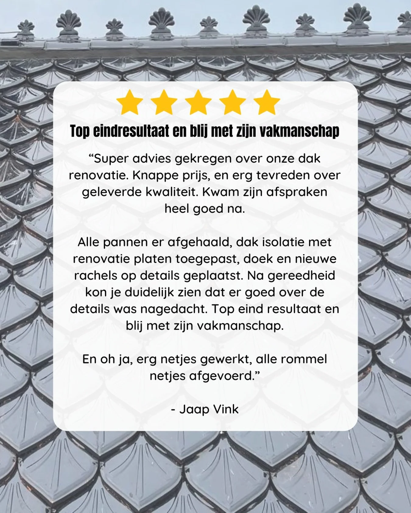 Zoals &lsquo;t hoort.