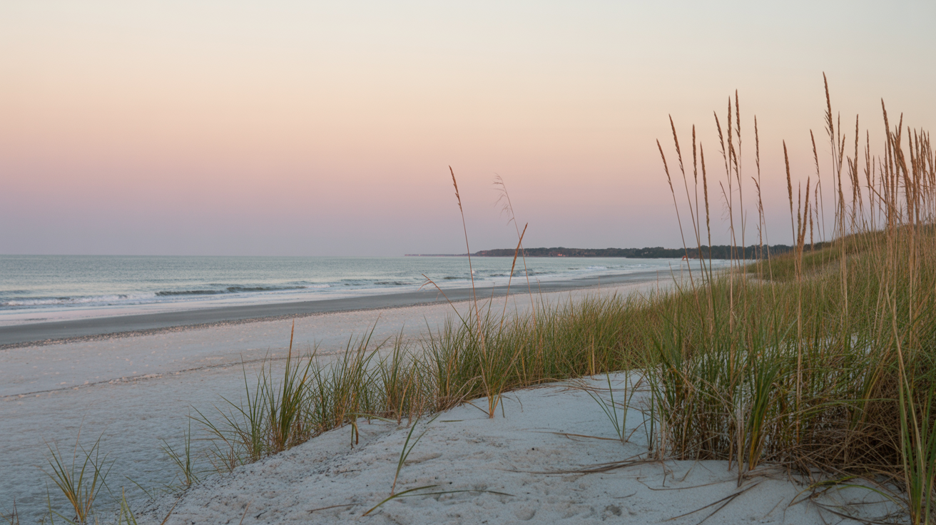 a sunset image of the oceanic coast