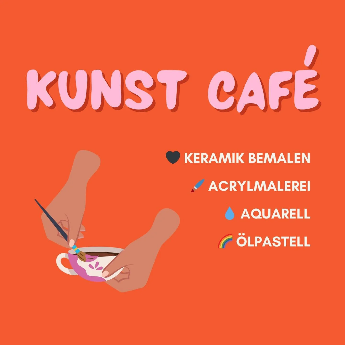 Kommt vorbei im Kunst Caf&eacute; und w&auml;hlt euer Kreativmen&uuml; ☺️🎨 #zelestudio #wilhelmshaven #keramikbemalen #kreativ