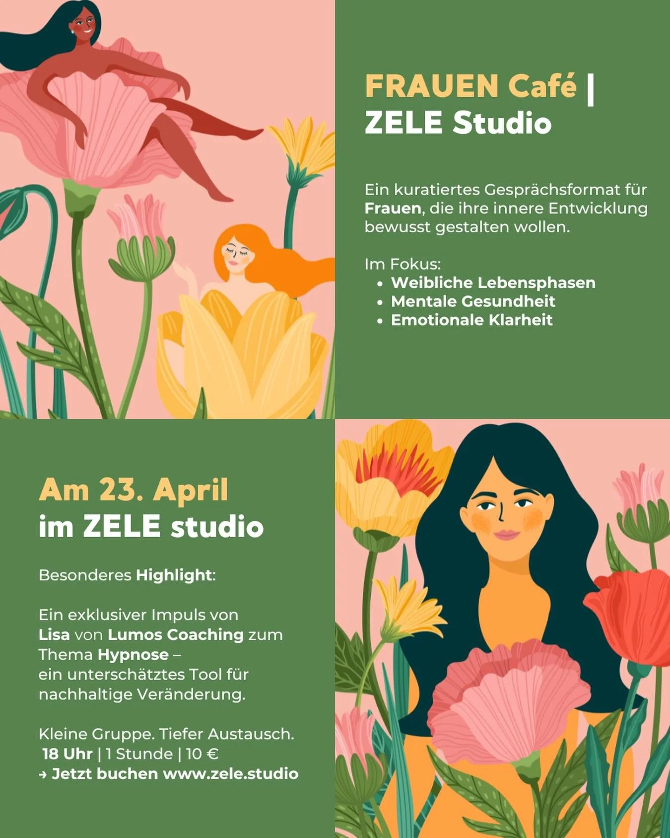 Endlich startet eines meiner Herzensprojekte: das FRAUEN Caf&eacute;.

Ein Raum f&uuml;r echten Austausch, fundiertes Wissen und ehrlichen Support &ndash; von Frau zu Frau.

Kein oberfl&auml;chlicher Talk. Sondern Gespr&auml;che, die wirklich etwas b
