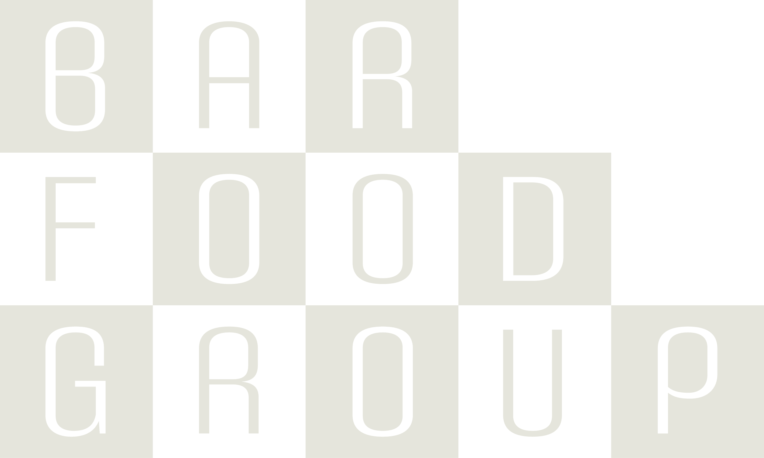 'BAR', 'FOOD', and 'GROUP' arranged in a grid.