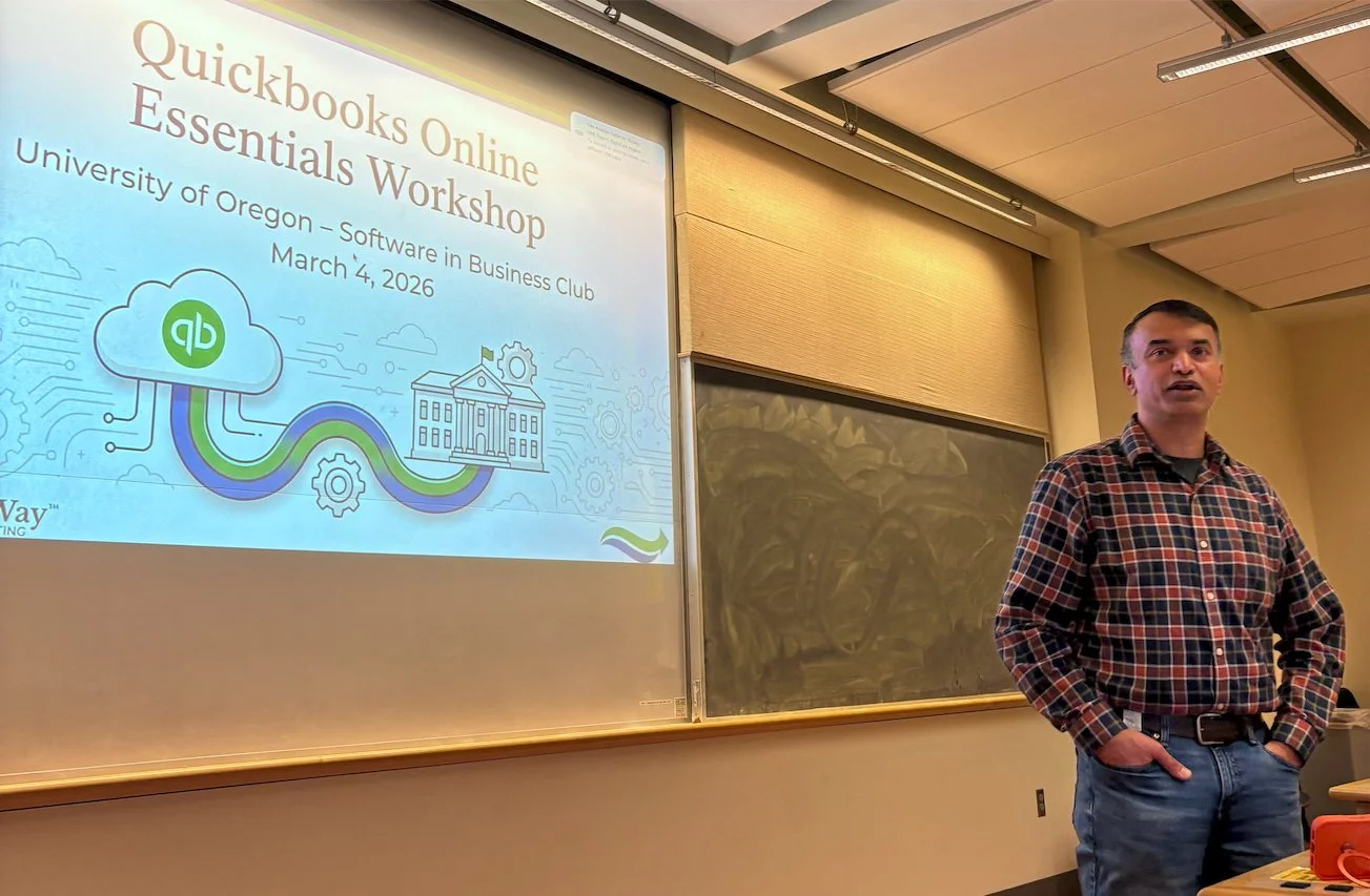 Empowering the Next Generation: My QuickBooks Workshop at the University of Oregon Software in Business Club