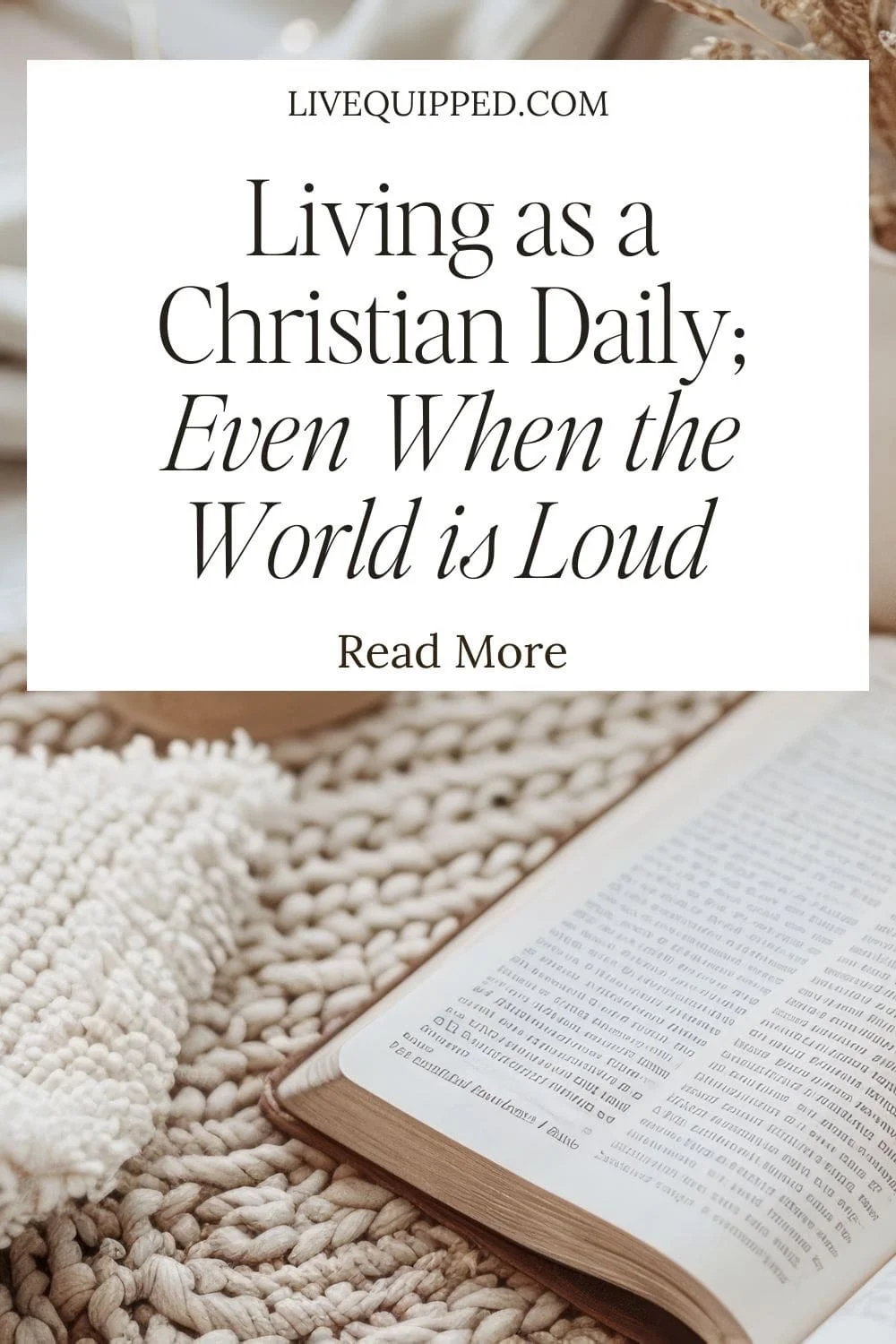 Living as a Christian Daily Pinterest image