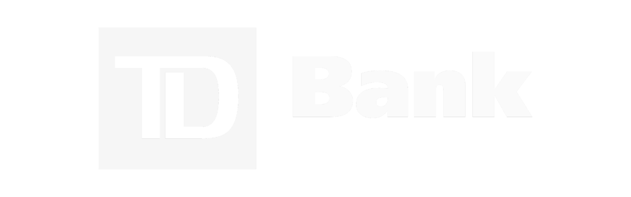 TD Bank logo with a black background, a white square containing a black 'TD' and the words 'Bank' next to it.