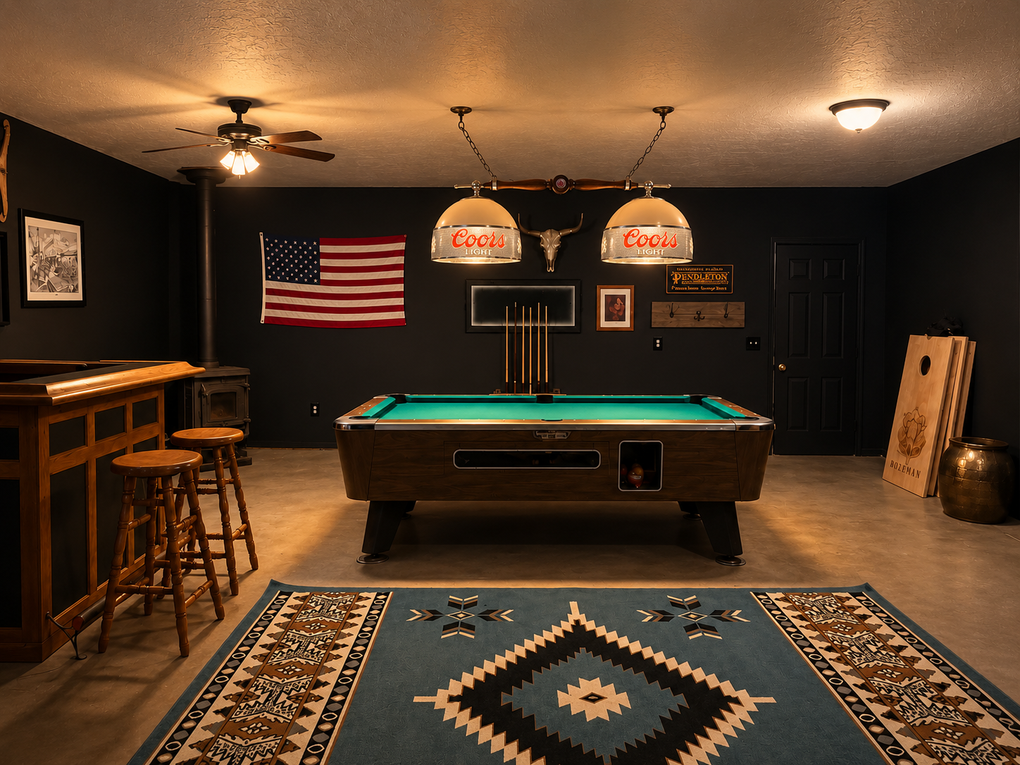 Game room with Pool Table and Ping Pong