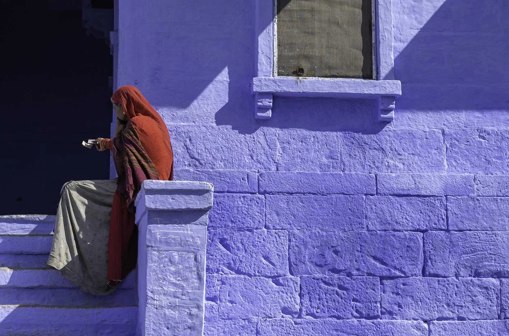 India – Jodhpur – Woman in Red Sari
