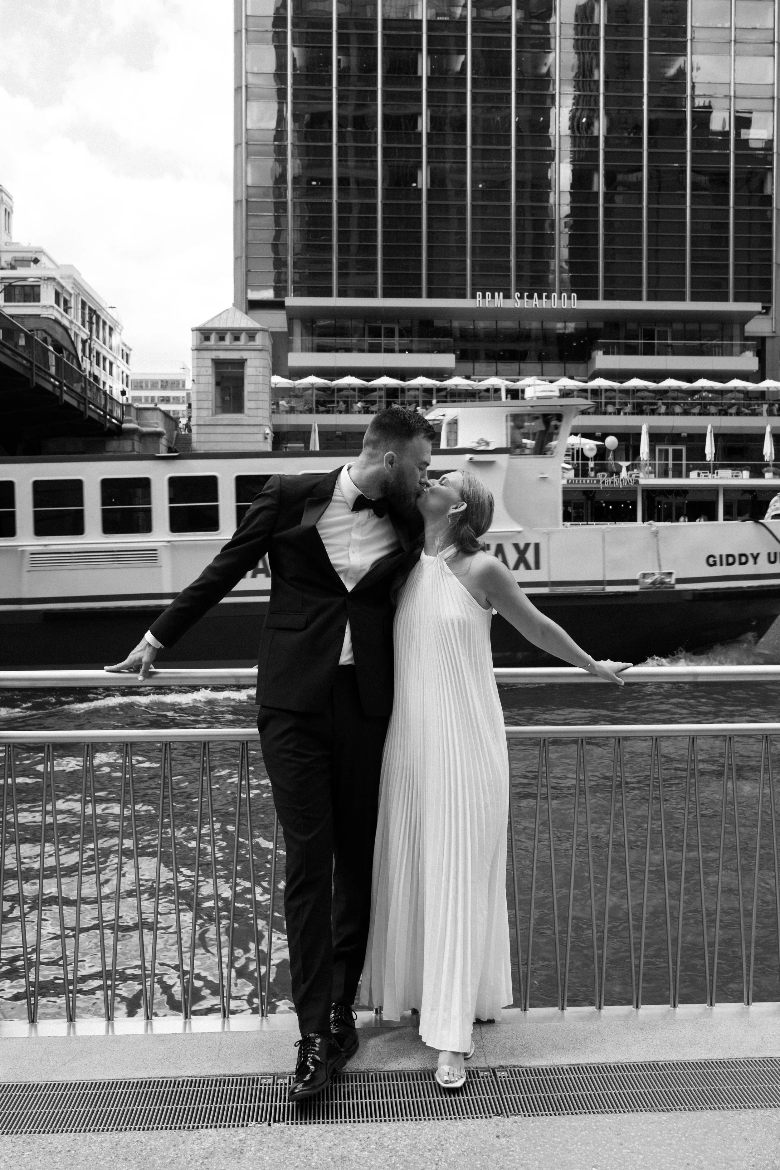 Chicago City Hall Elopement &amp; Riverwalk Film Photography | Brianna &amp; David