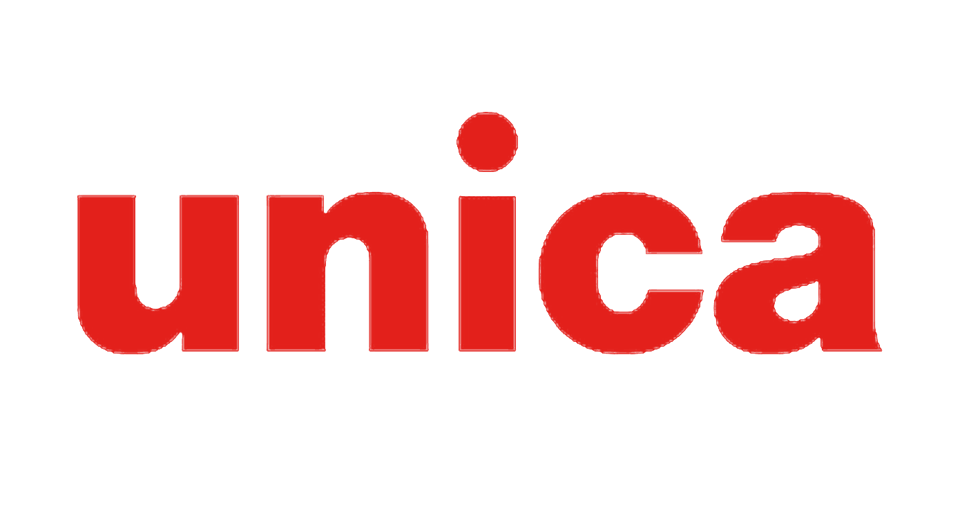UNICEF-logo in rood en zwart.