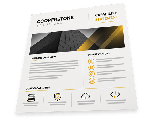 Cooperstone Solutions Capability Statement mockup