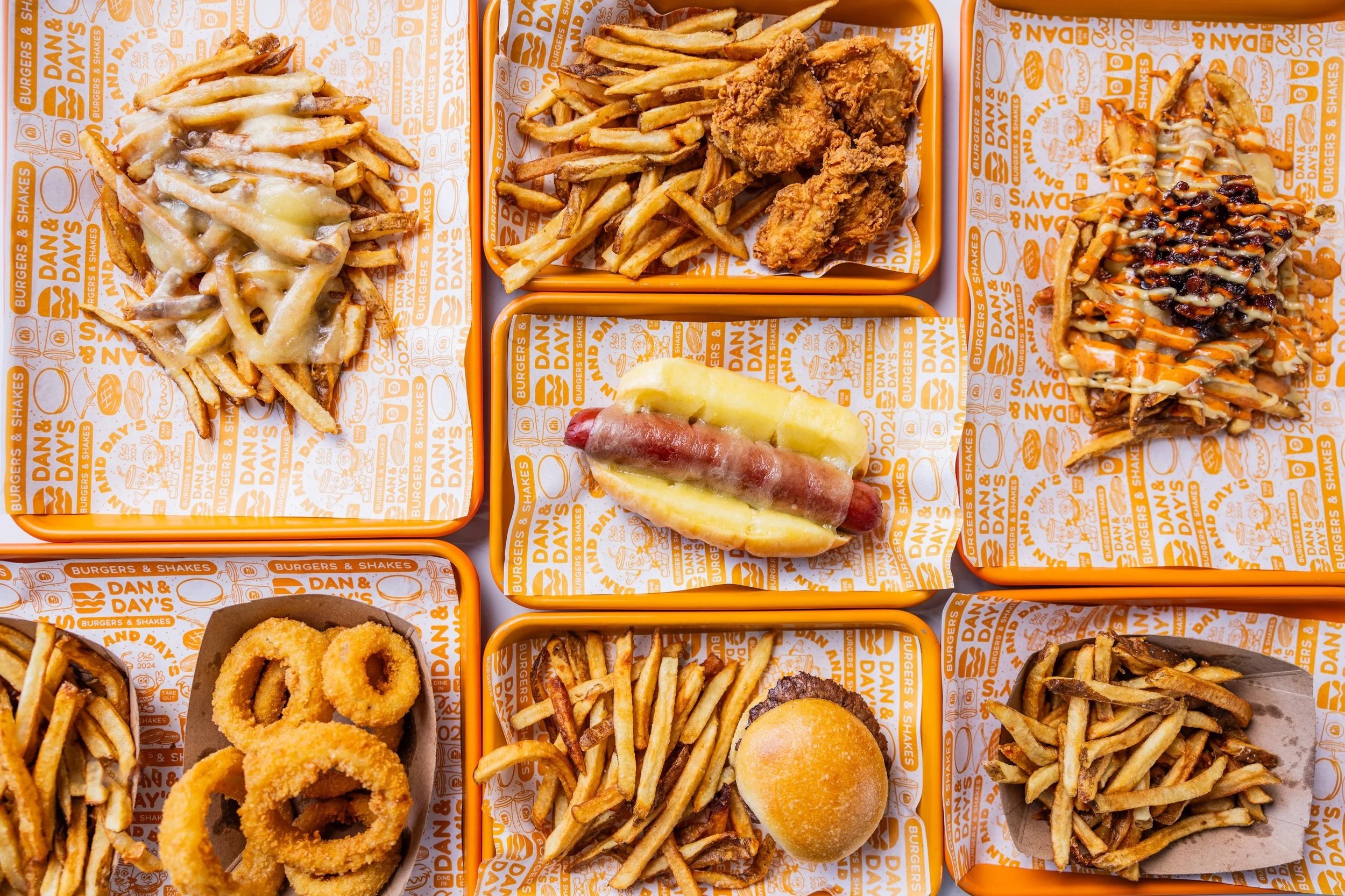 Overhead photo of different menu options