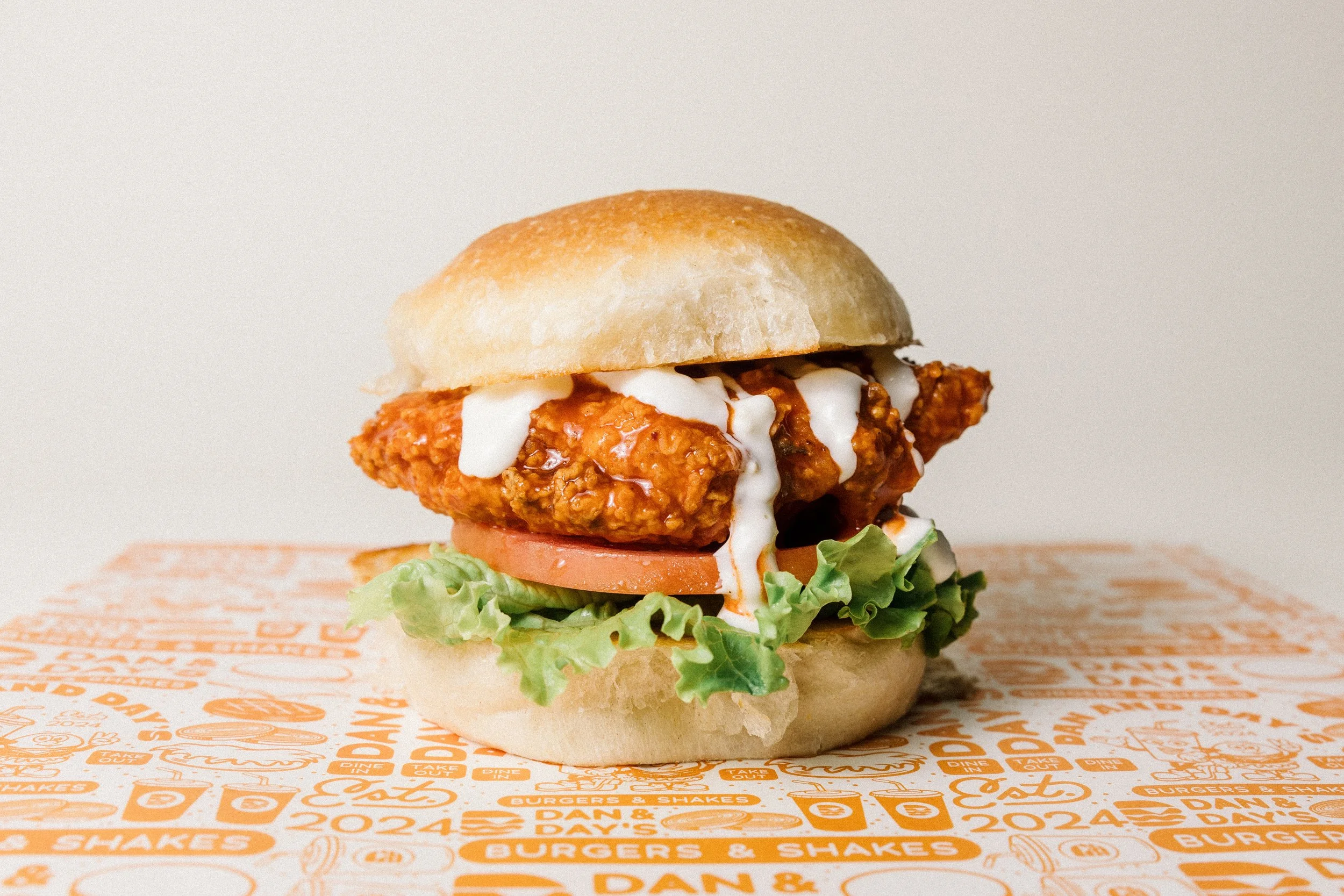 Buffalo Crispy Chicken Sandwich on a Round Roll