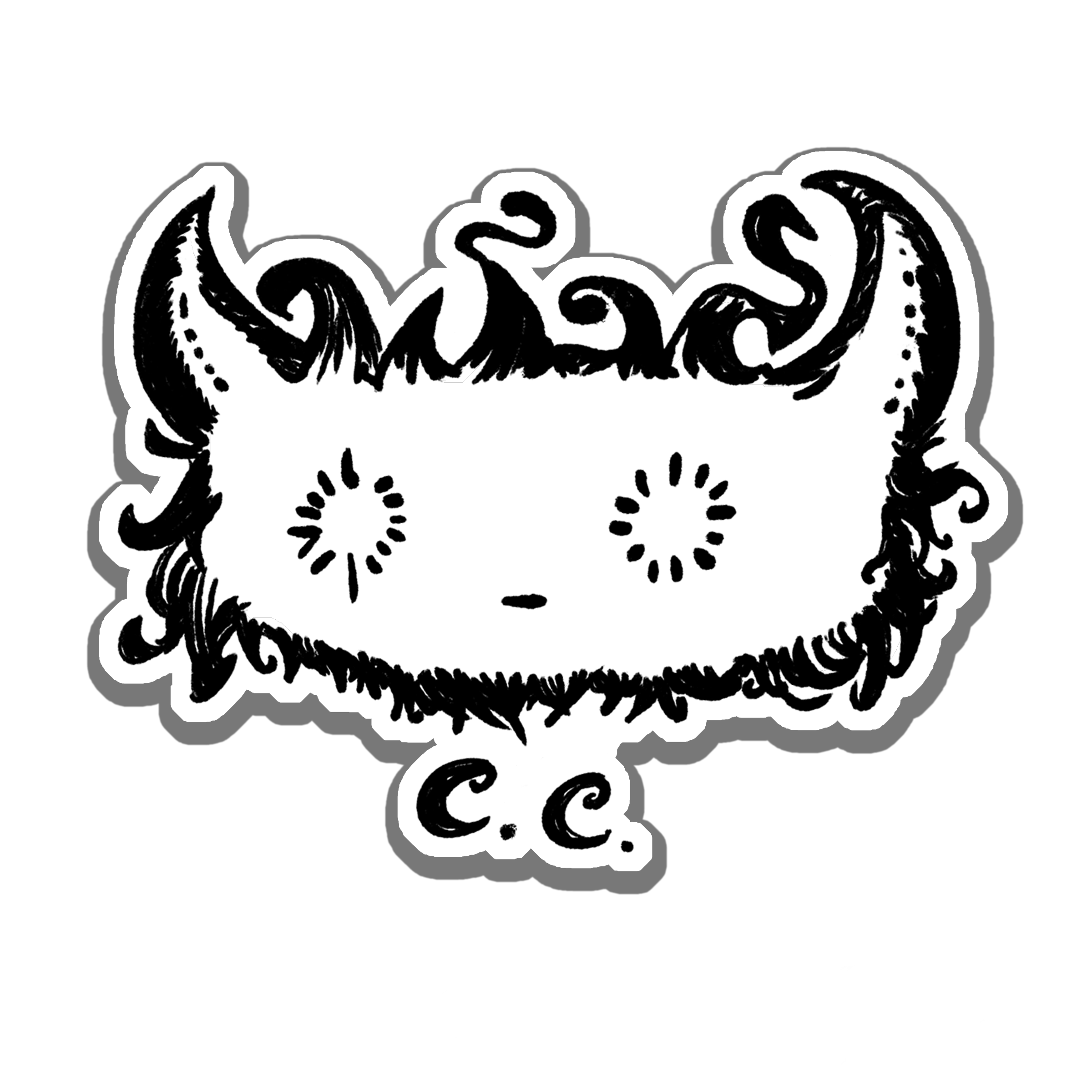 c.c. sticker