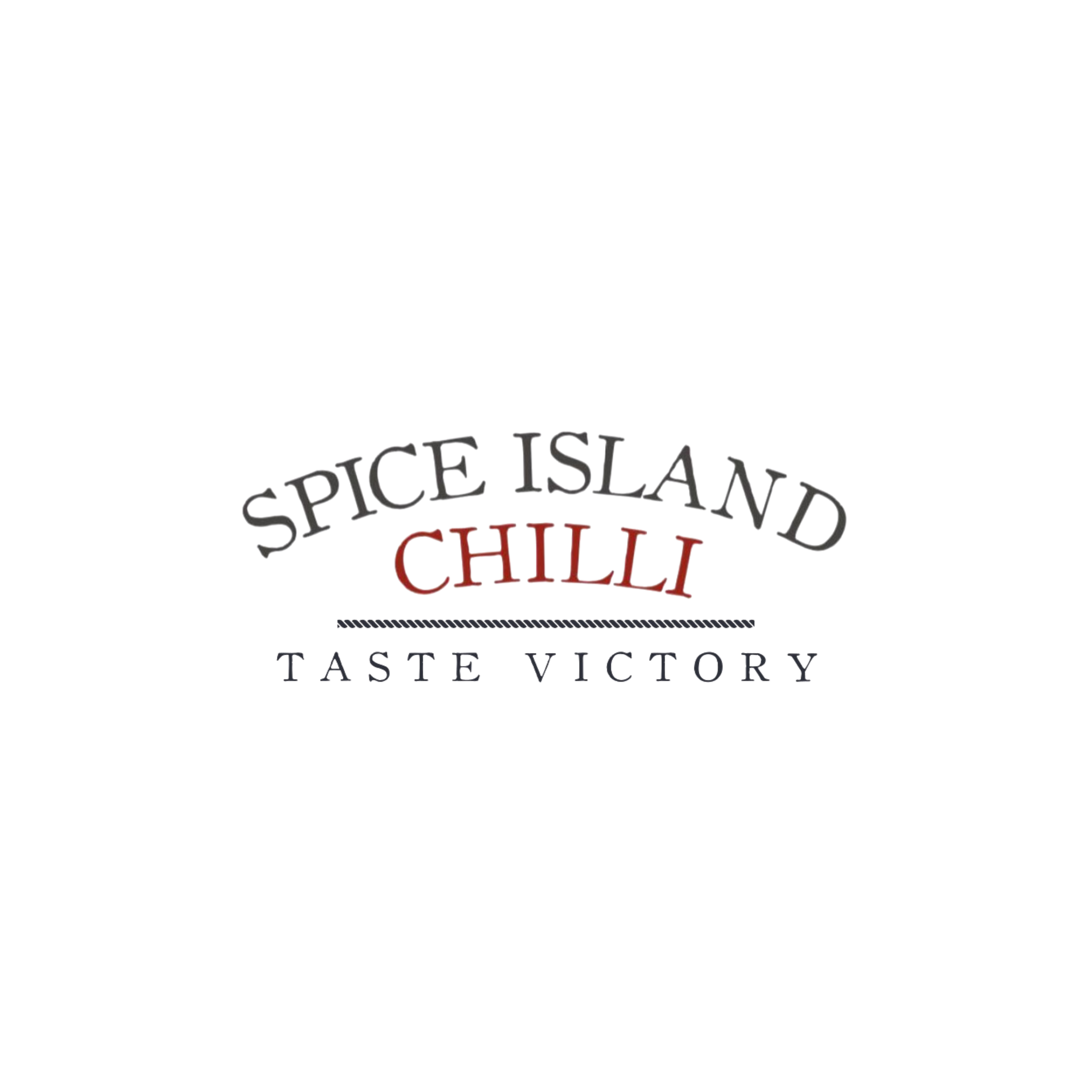 Logo for Spice Island Chili, East Vicoory, with text in a stylized font and color scheme.