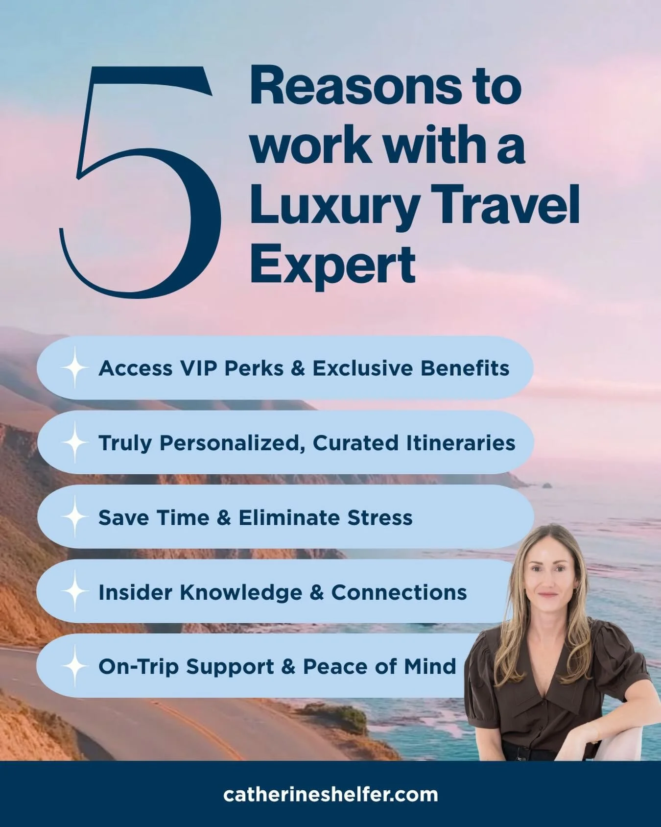Working with a luxury travel advisor is, dare I say it, life-changing. I&rsquo;m here to make your vacation smooth, easy, and amazing. Send me a DM if you have any questions or want to start planning your next trip!