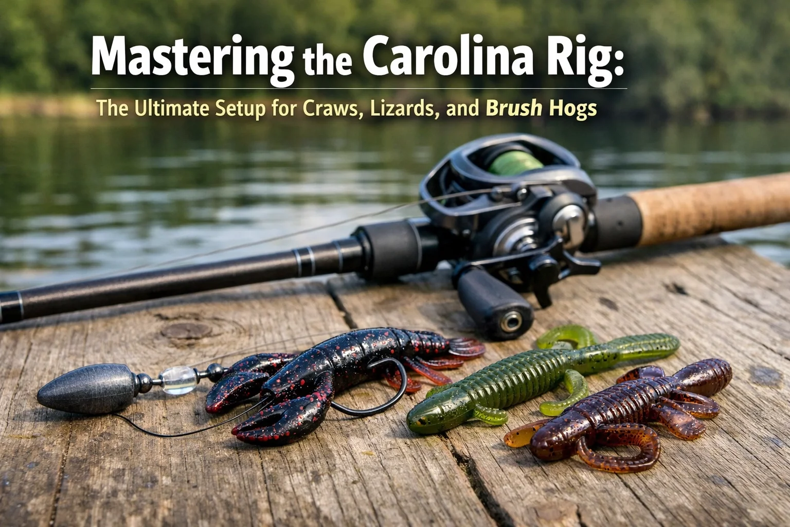 Mastering the Carolina Rig: The Ultimate Setup for Craws, Lizards, and Brush Hogs