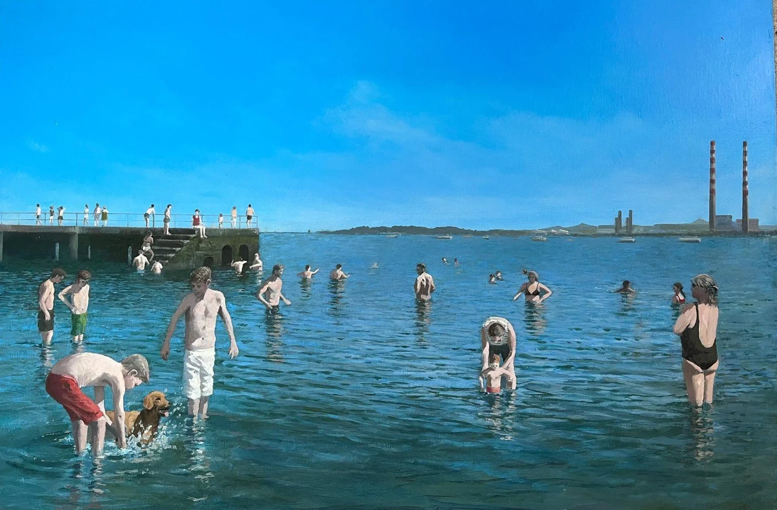 A dip  at the slip, (2025)
50x70cm, Available