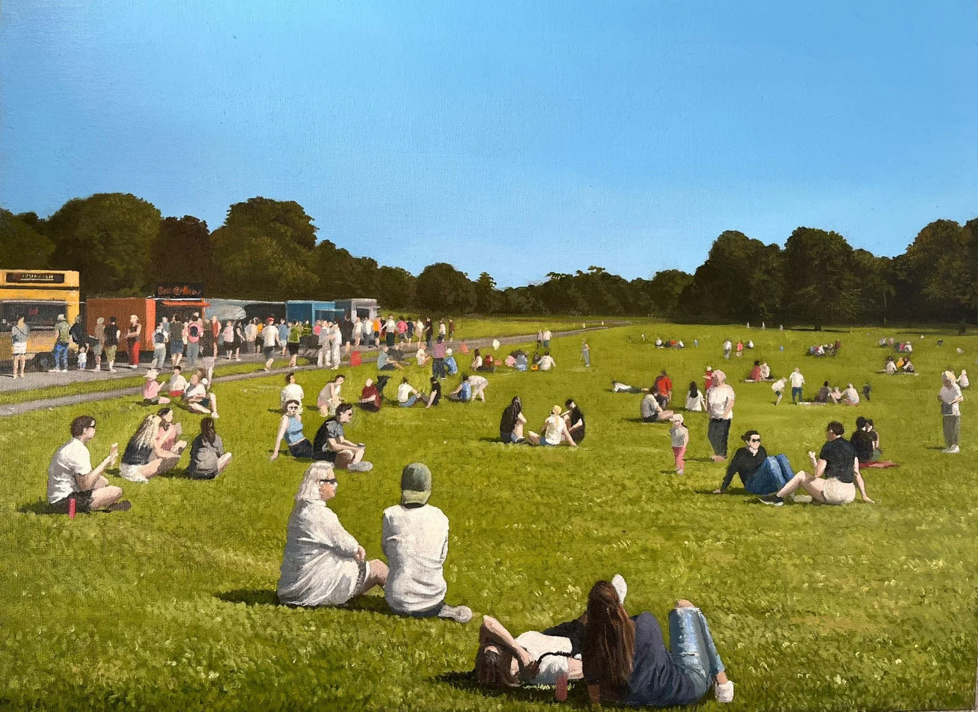 Saturday market chill (2025), 40x50cm Available