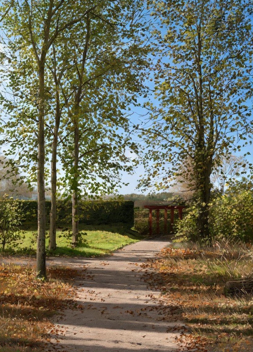 Rose garden path, St. Annes (2026), 40x50cm Available