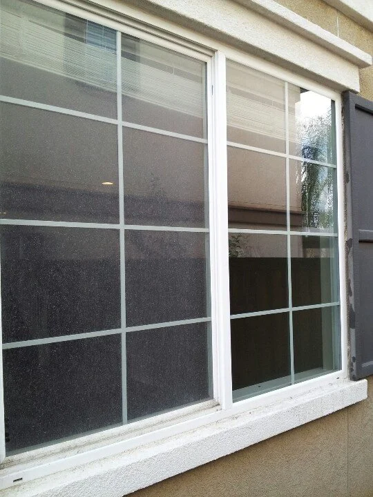 Før - efter billeder af vinduespudsning