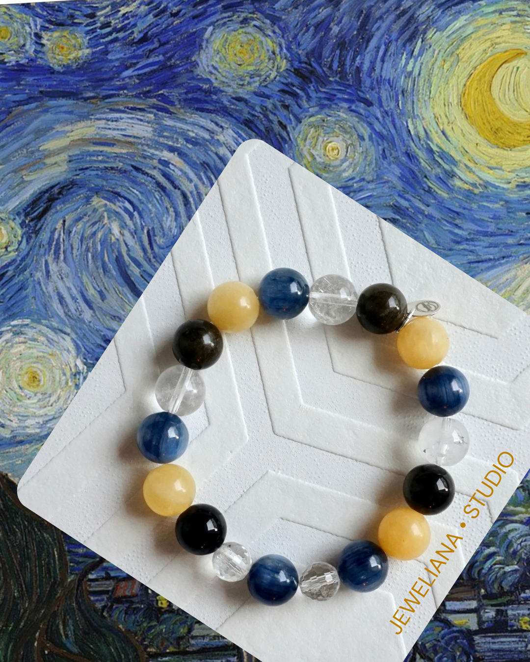 Kyanite Inner Pease Bracelet | Inspired by Vincent van Gogh's Starry Night