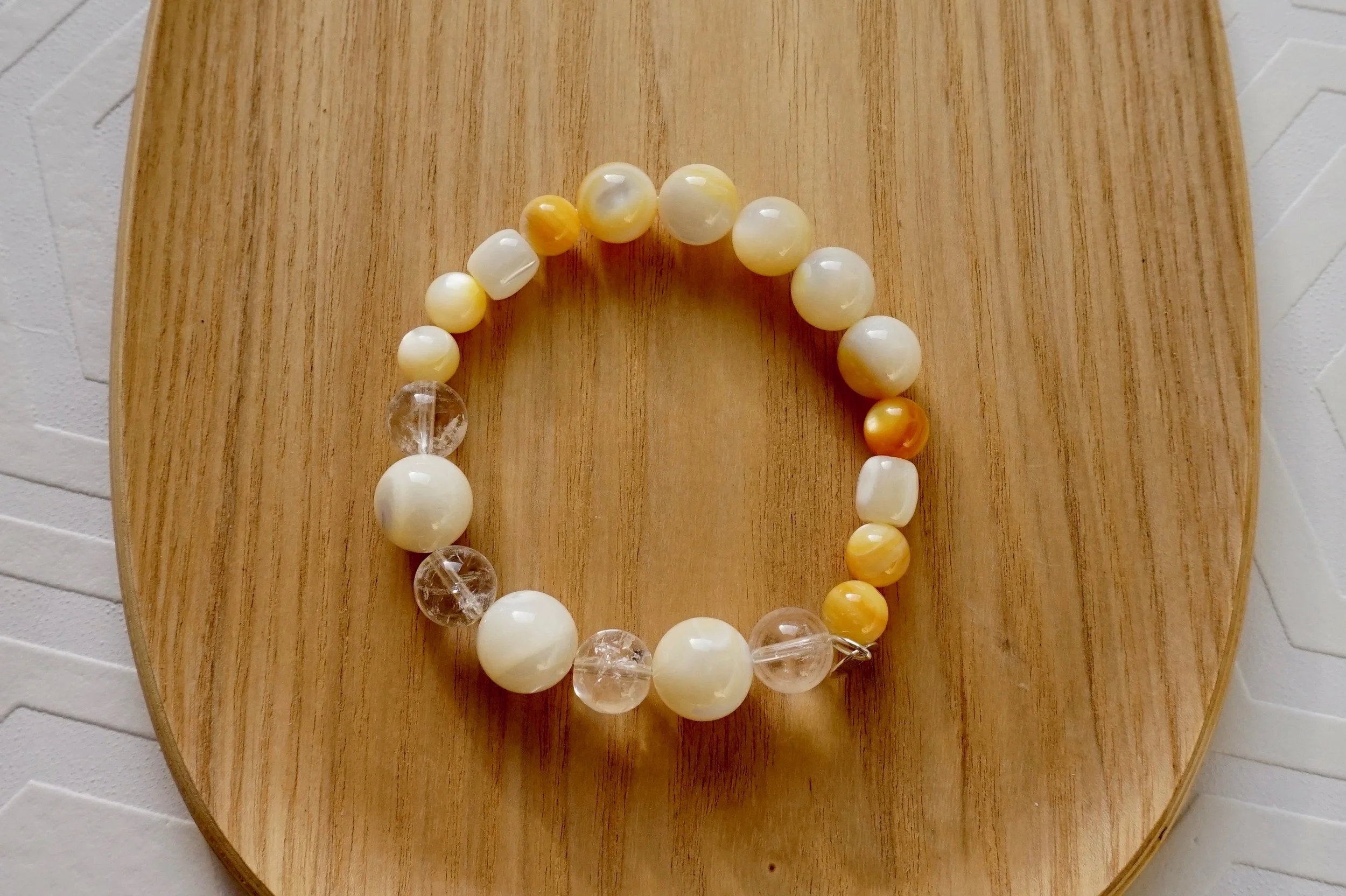 Yosemite Autumn | Mother of Pearl & Golden Lip Shell Bracelet