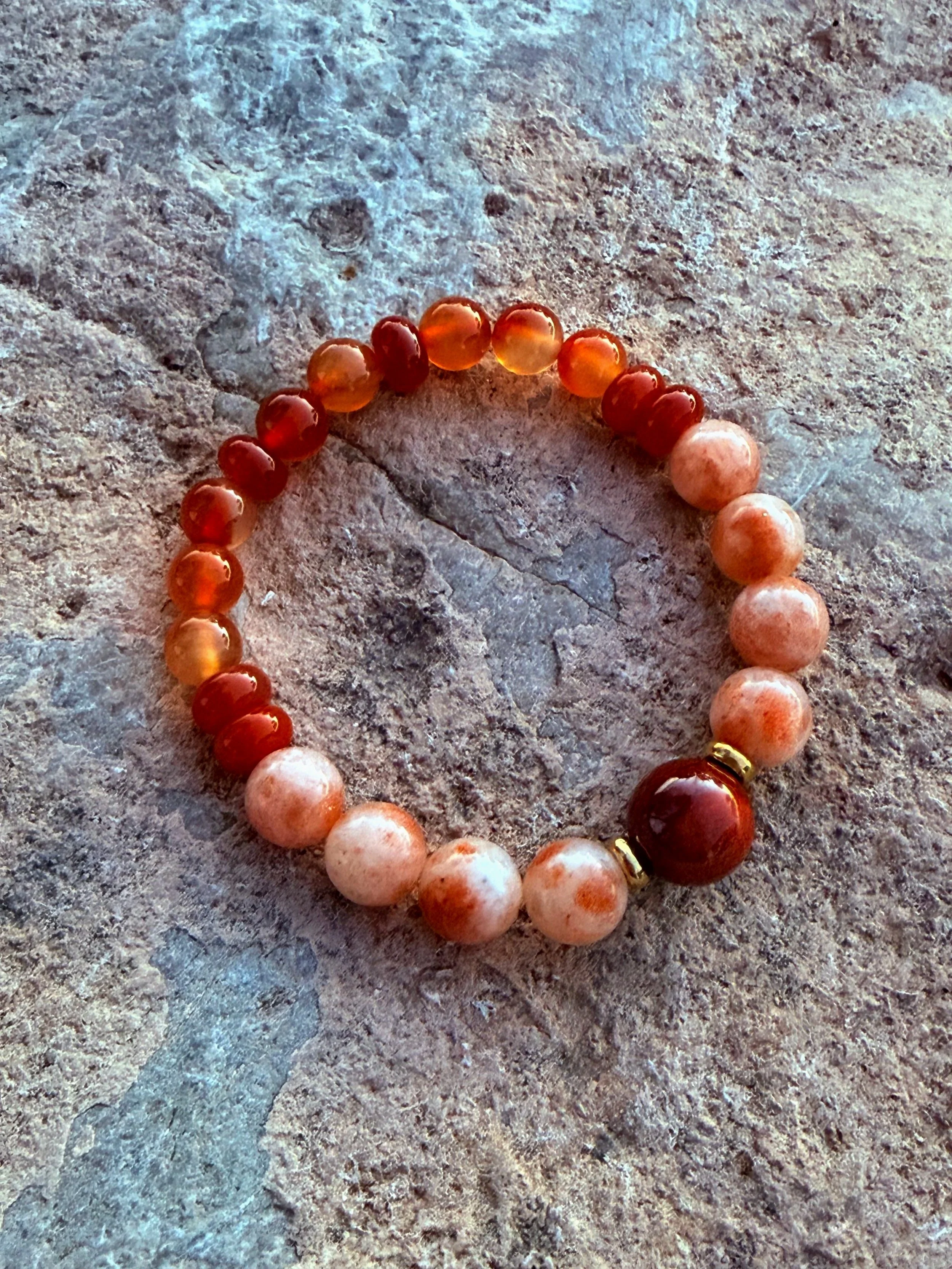 Grand Canyon Sunset Jasper & Sunstone Bracelet