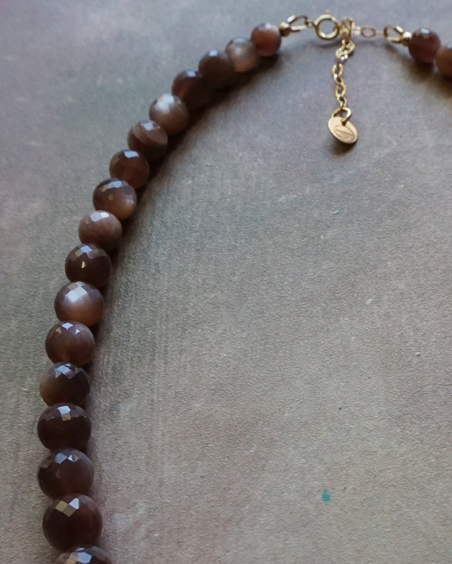 Chocolate Moonstone Necklace Inspired by Zion National Park