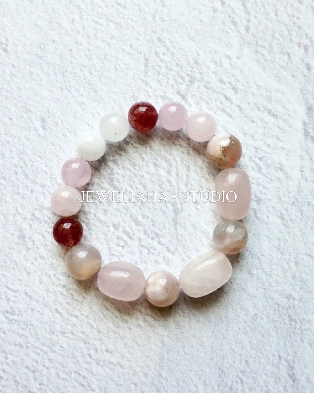 Cherry Blossom Bracelet Rose Quartz Strawberry Quartz Cherry Blossom Agate.jpeg