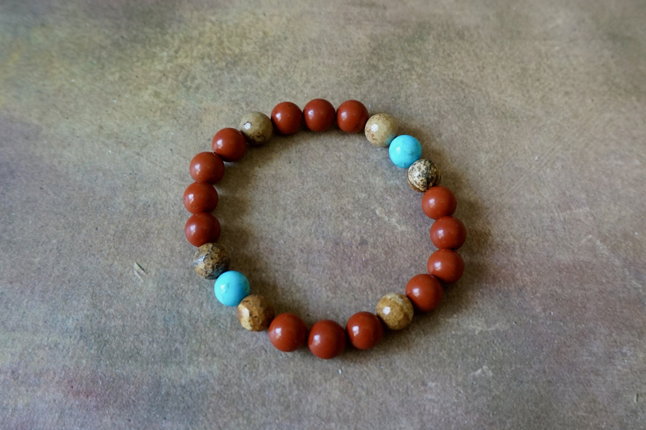Grand Canyon Sky & Red Rock Gemstone Bracelet | Uniform 8mm