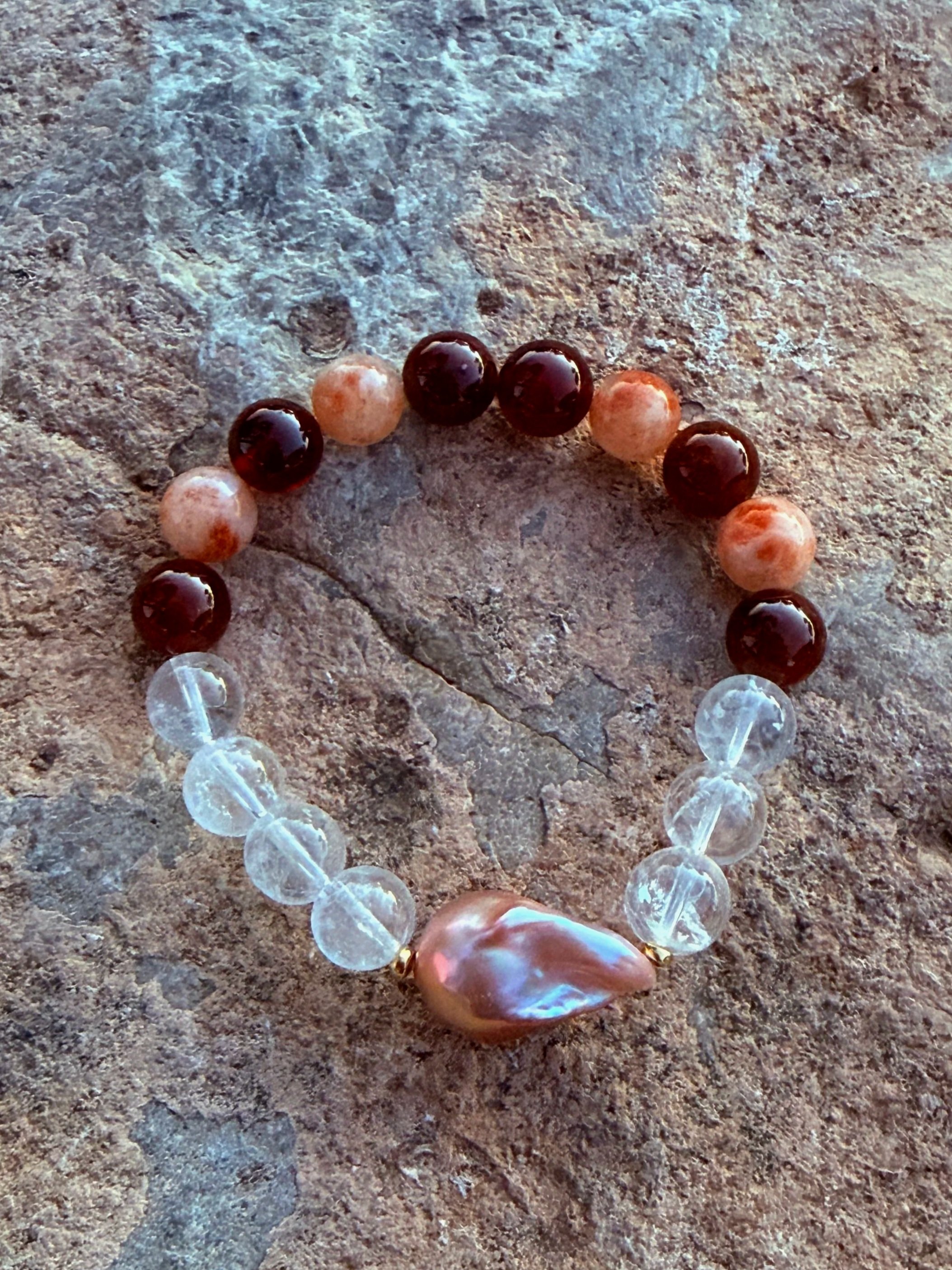 Grand Canyon Sunset Baroque Pearl Bracelet