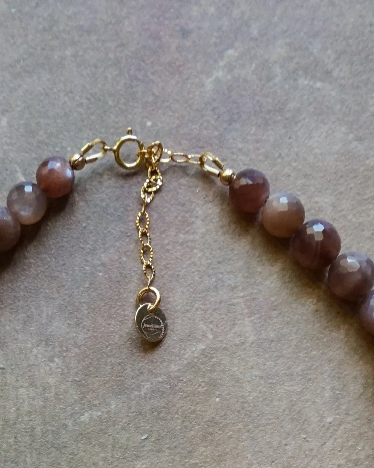 Chocolate Moonstone Necklace Inspired by Zion National Park