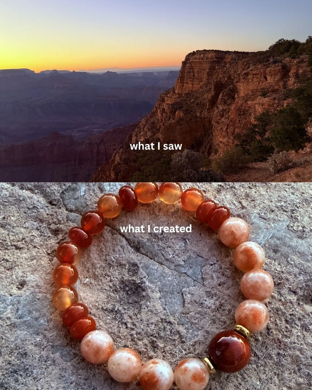 Grand Canyon Sunset Inspired Red Snakeskin Jasper Sakura Golden Sunstone Carnelian