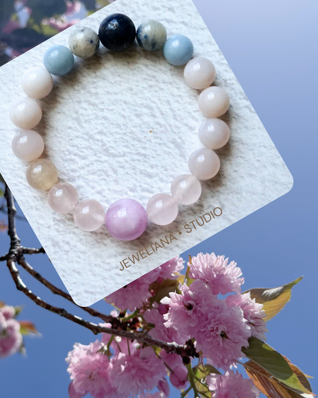 Sakura-under-sky-bracelet-kunzite-rose-quartz-chalcedony-lapis.png