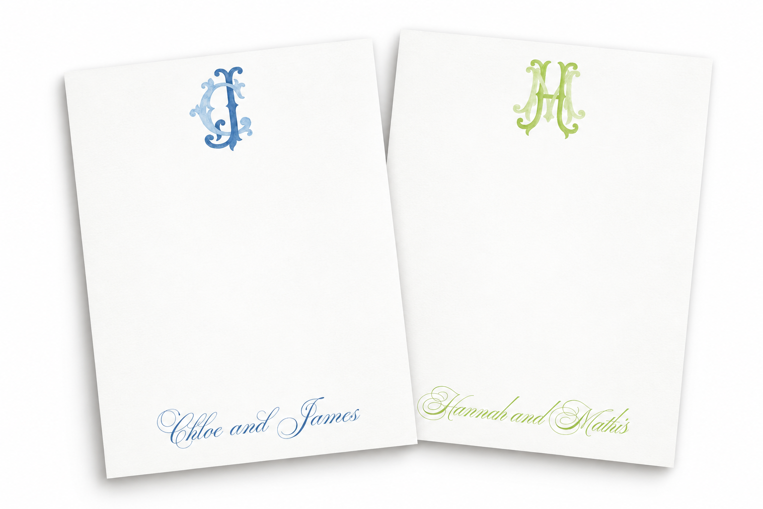 Custom Watercolor Monogram Notepad