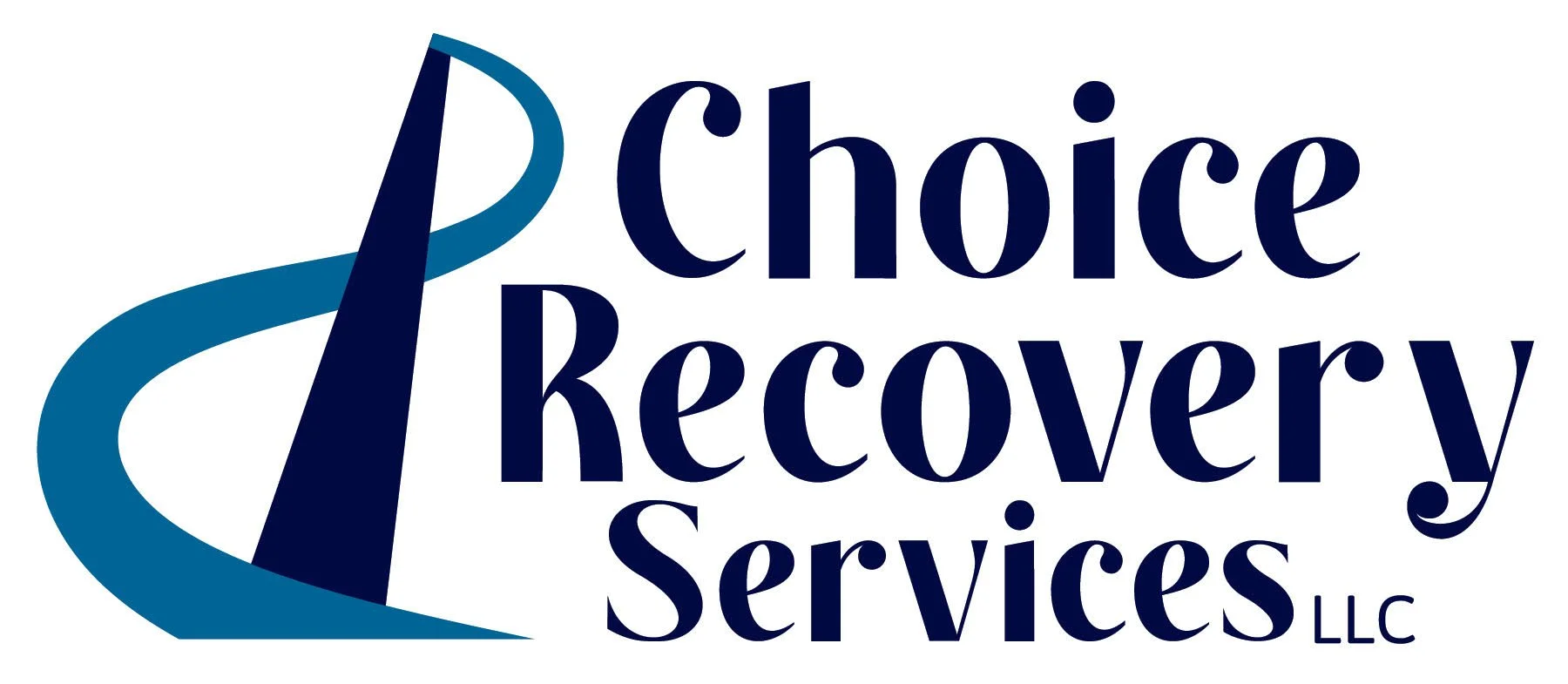 Logo of Choice Recovery Services LLC featuring a stylized letter 'C' with a swooping arc and the company name in blue text.
