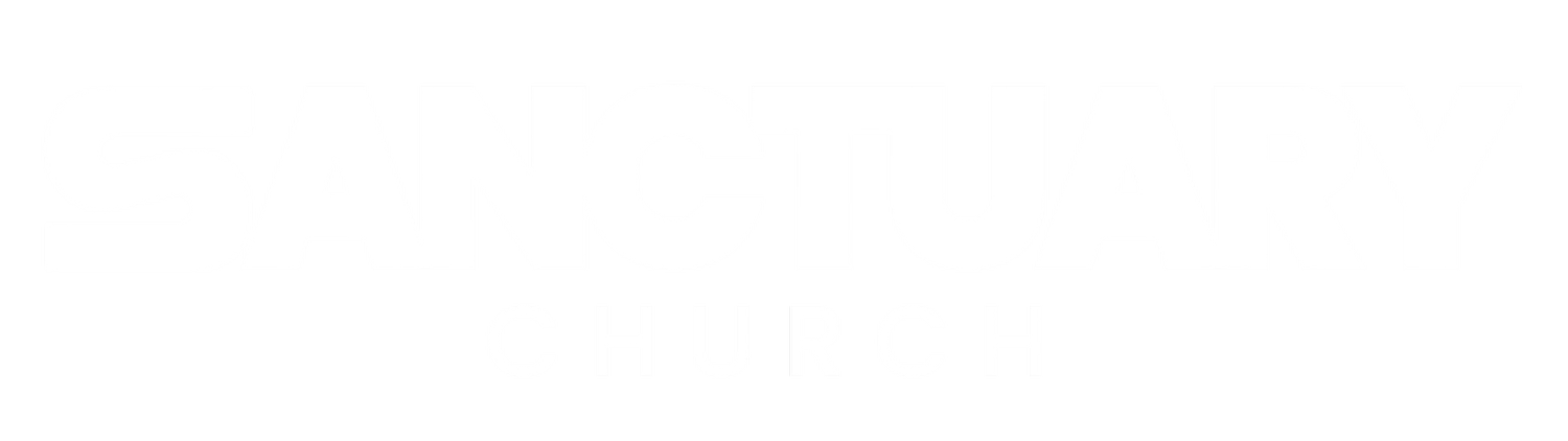 Sanctuary Church logo in white text on a black background