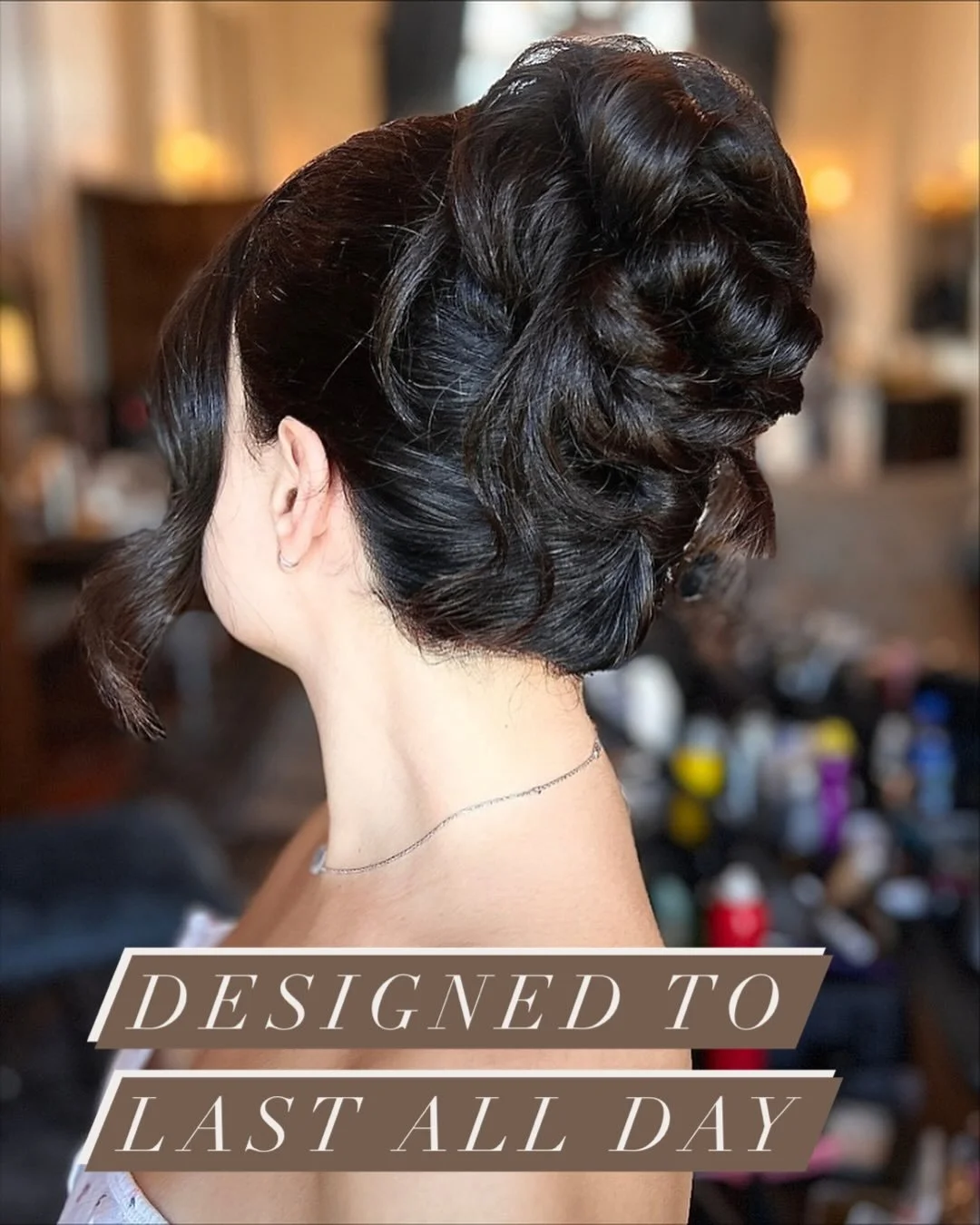 Elevated, modern, and designed to last through every moment of your day.
This sculpted updo is for the bride who wants something timeless but still undeniably chic &mdash; a style that photographs beautifully from every angle without ever losing its 