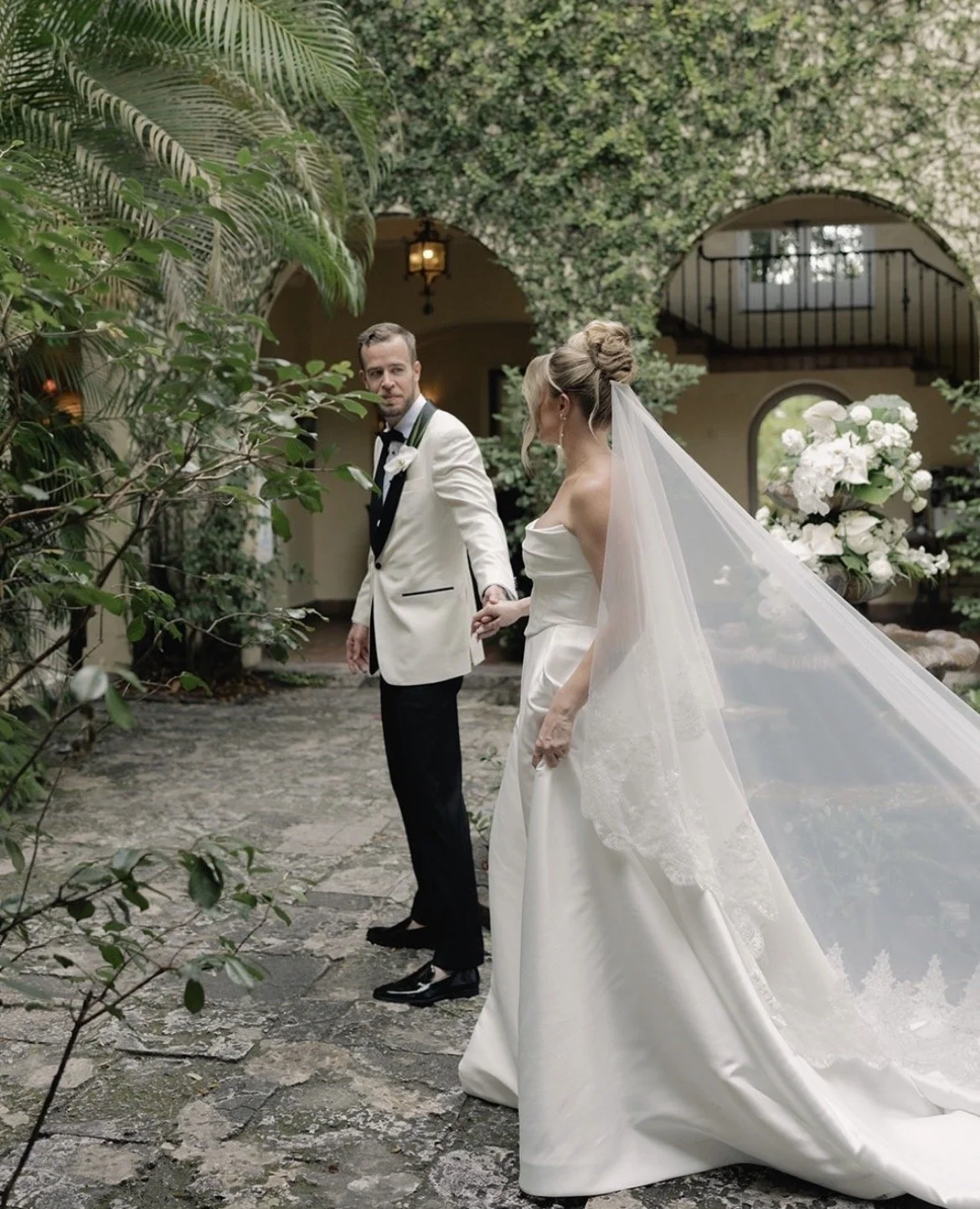 Elegant bridal updo by Lori Brooks Beauty - South Florida wedding hair artist specializing in modern, timeless, and effortless bridal.