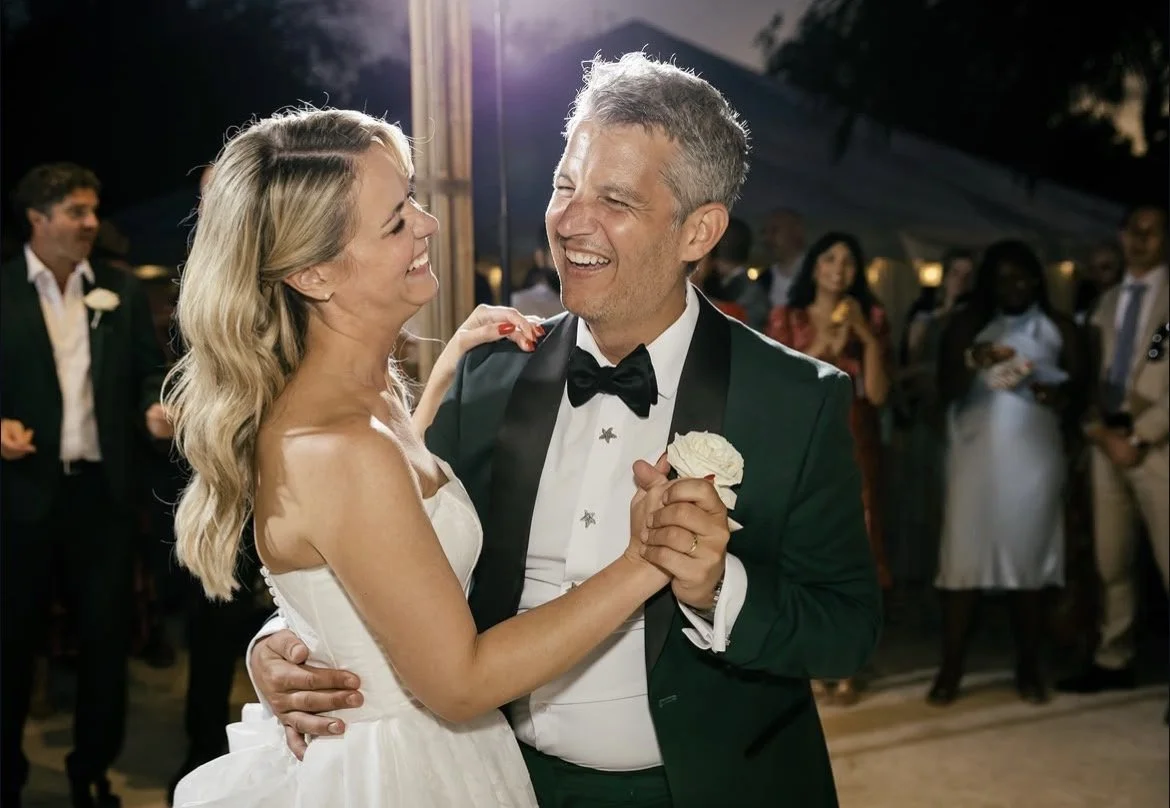 Bride with soft Hollywood glam waves by Lori Brooks Beauty - South Florida luxury bridal hairstylist specializing in timeless, effortless glam.