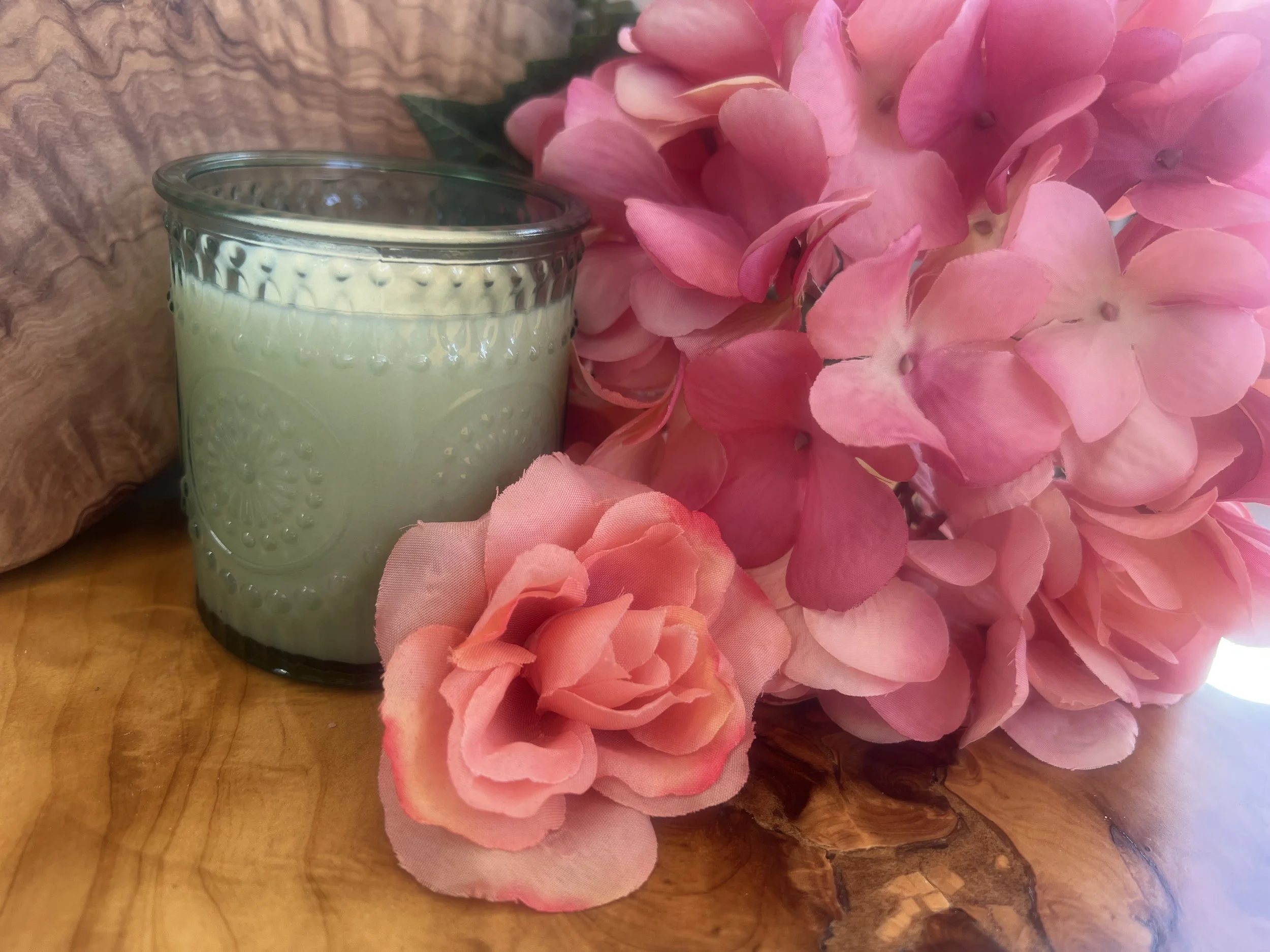 Vintage Green Glass Jar