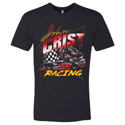 black shirt with red race car