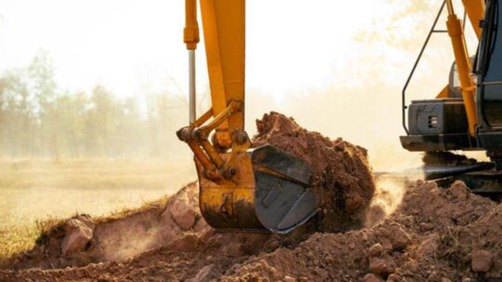 Septic field line installation for residential construction in Sevier County, Tennessee