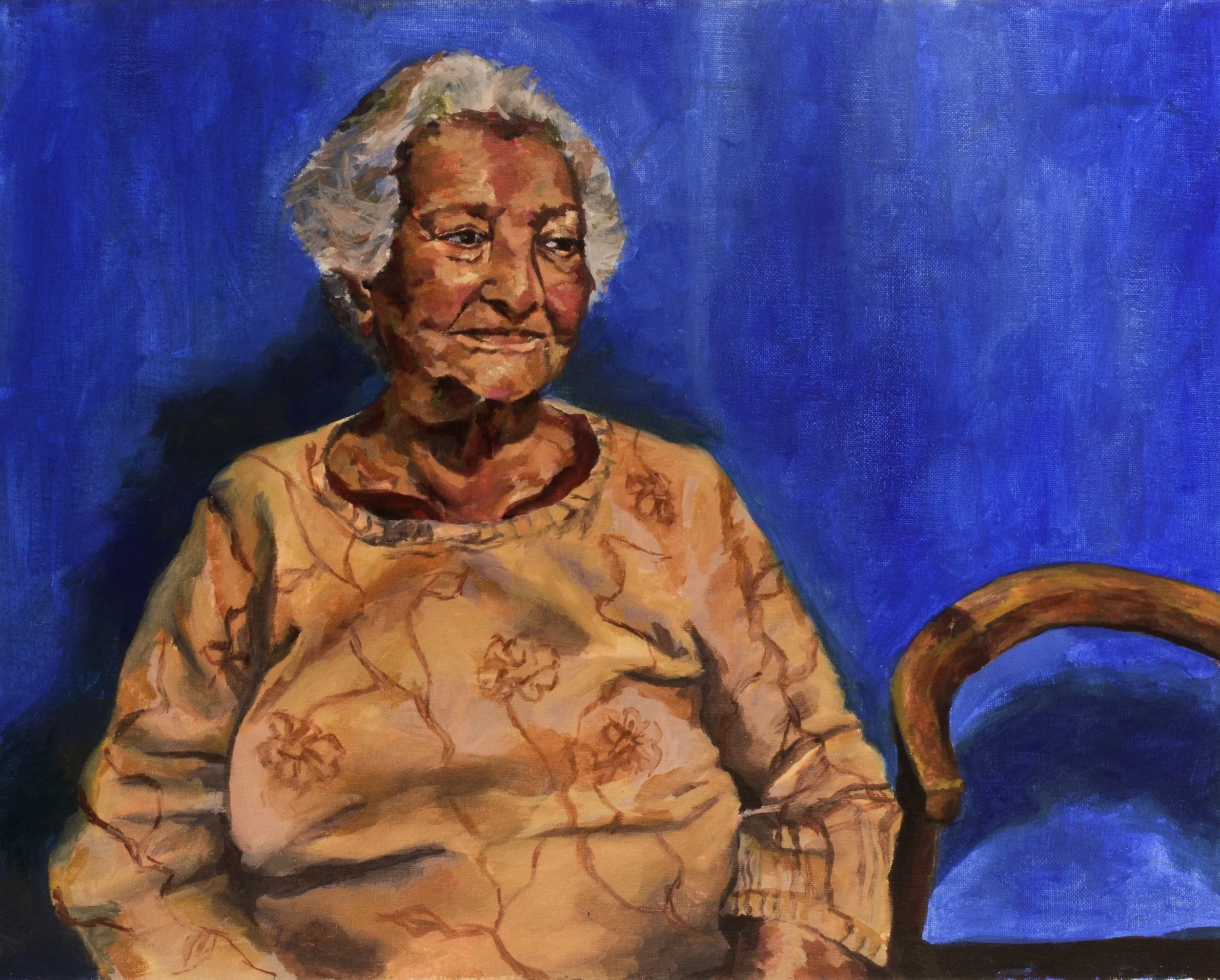 Matriarch, water soluble oil paint on canvas, 16” x 20”,   2022.