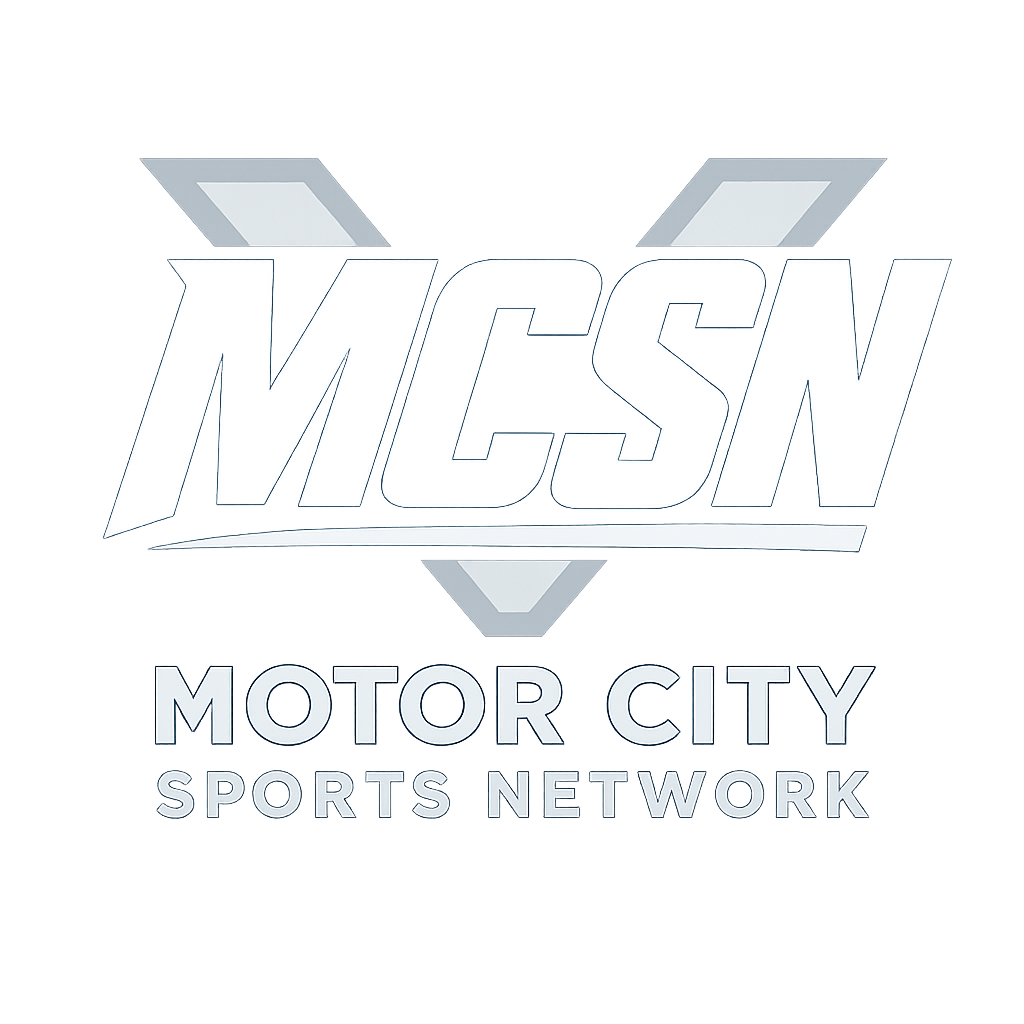 Logo for Motor City Sports Network with the text 'MCSN' above 'Motor City Sports Network'.