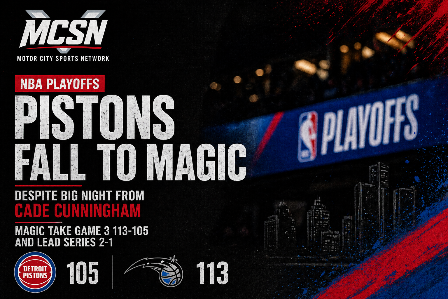 Cade Cunningham Shines, But Pistons Fall to Magic in Game 3