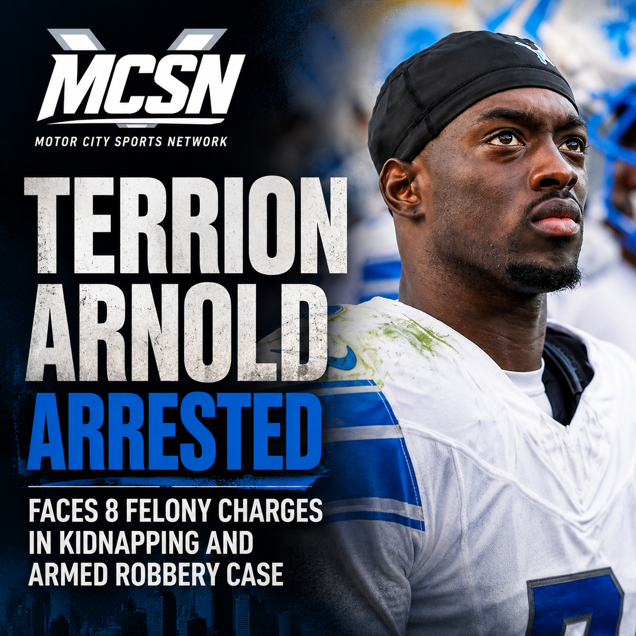 Lions CB Terrion Arnold Arrested, Faces Eight Felony Charges in Florida Robbery and Kidnapping Case